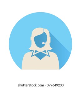 Call center operator icon