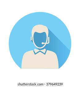 Call center operator icon