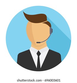 Call center operator icon