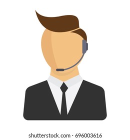 Call center operator icon