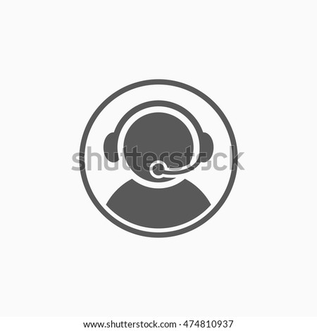 call center, operator icon