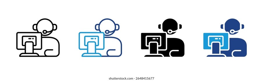 Icon-Element des Call Center-Operators für den Entwurf