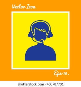 Call Center, Call operator Icon. Eps-10.