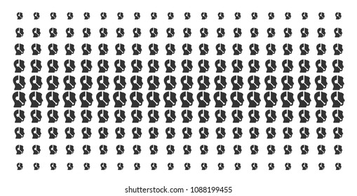 Call center operator icon halftone pattern, designed for backgrounds, covers, templates and abstract concepts. Vector call center operator items arranged into halftone array.