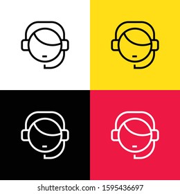 Call center operator icon illustration isolated vector sign symbol