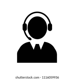 Call center operator icon vector icon. Simple element illustration. Call center operator symbol design. Can be used for web and mobile.