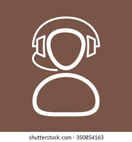 Call, center, operator icon vector image. Can also be used for IT and communication. Suitable for web apps, mobile apps and print media.