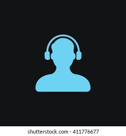 call center operator icon vector
