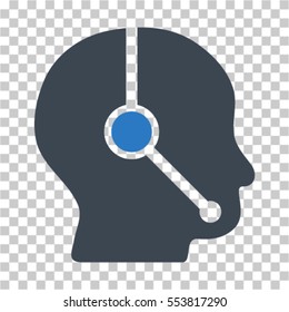 Call Center Operator icon. Vector pictogram style is a flat symbol, color, chess transparent background. Designed for software and web interface toolbars and menus.