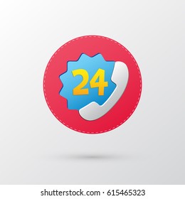 Call center operator icon vector