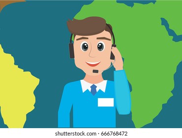 
Call center operator icon. Weather forecast