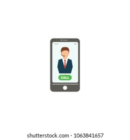 Call center operator, phone image.