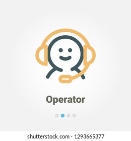 call center operator vector icon