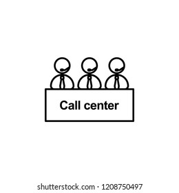 Call center operators icon. Element of telecommunication icon for mobile concept and web apps. Thin line Call center operators icon can be used for web and mobile