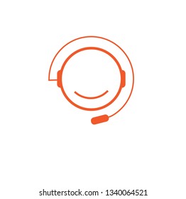 call center operator,vector best line icon.
