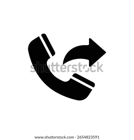 Call Center Outbound Filled Icon Vector Illustration