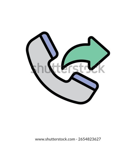Call Center Outbound Icon Vector Illustration