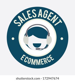 call center over white background vector illustration  