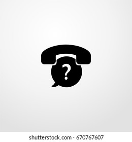 call center phone icon. vector sign symbol on white background