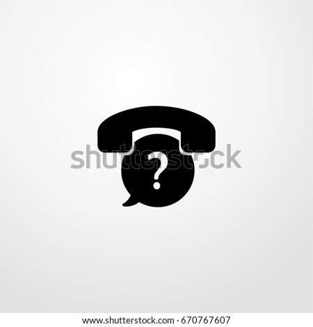 call center phone icon. vector sign symbol on white background