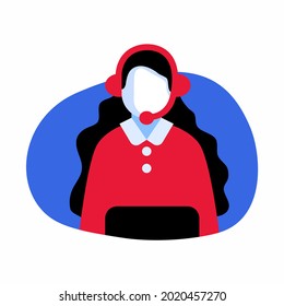 Call center - pictogram, logo, emblem. Vector illustration. Icon for the sales department. For the site and application. For postcard banner and poster. Superimposed on a T-shirt. Telephone operator s