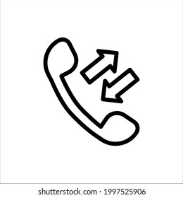Call center remote icon. Care about customers concept. Vector EPS10 line stroke
