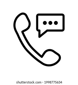 Call center remote icon. Care about customers concept. Vector EPS10 line stroke