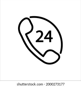 Call center remote icon. Care about customers concept. Vector EPS10 line stroke
