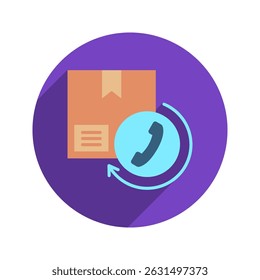 Call Center rounded flat color, mini illustration icon. use for modern concept, print, UI, UX kit, web and app development. Vector related to sales, logistic and ecommerce
