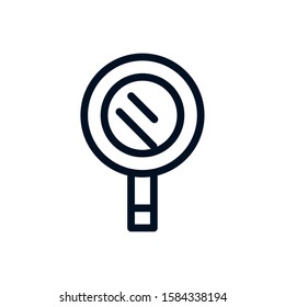 call center service business magnifying glass search line vector illustration