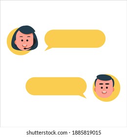 Call center Service Chat With Bubbles - Character iconss