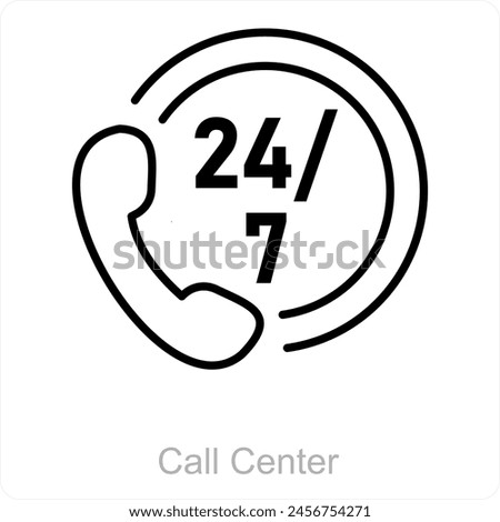 Call Center and service icon concept