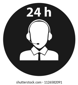 Call center, call center service icon, customer service. Flat design, vector illustration, vector.