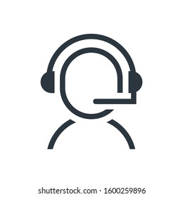 call center service icon vector