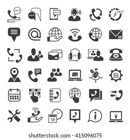 call center service icons, customer service icons, contact icons