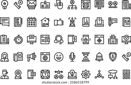 Call center service icons High-Quality Vector Icons Collection with Editable Stroke. Ideal for Professional and Creative Projects.