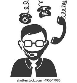 call center service icons vector illustration design vector illustration design