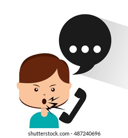 call center service line vector illustration design