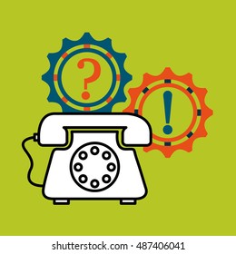 call center service line vector illustration design