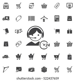 Call center service vector icon. Universal Shop set of icons for web and mobile
