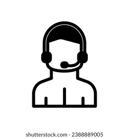 call center solid style vector