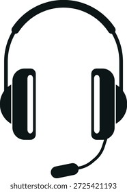 Call Center Support Headset Silhouette mit Mikrofon