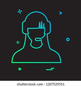 Call Center Support icon design vector 