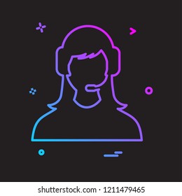 Call Center Support icon design vector 