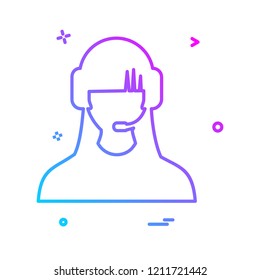 Call Center Support icon design vector 