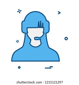 Call Center Support icon design vector 