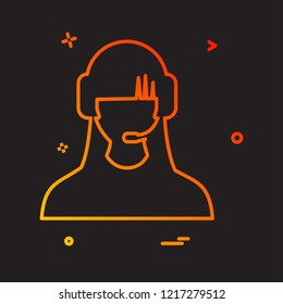 Call Center Support icon design vector 