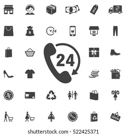 Call center support icon. Universal Shop set of icons for web and mobile