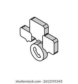 call center support isometric icon vector. call center support sign. isolated symbol illustration