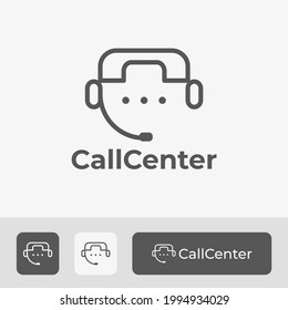 Call Center Support Logo Vector Template Stock Vector (Royalty Free ...